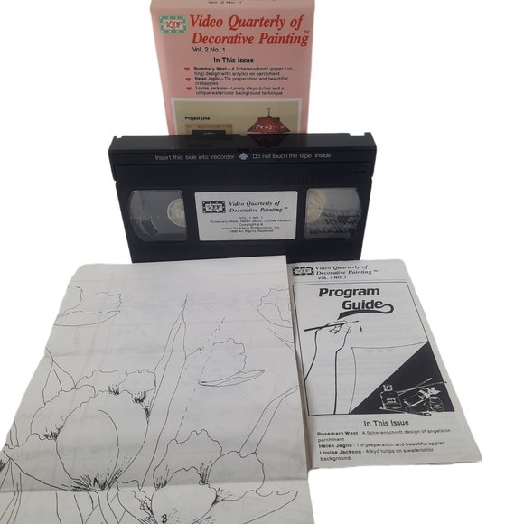 3 VHS TAPES VIDEO QUARTERLY OF DECORATIVE PAINTING TOLE - Picture 5 of 5